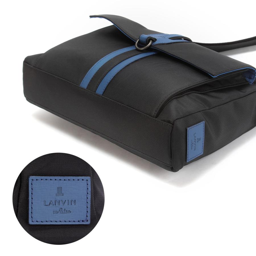 最大50% 1/5限定 ランバンオンブルー ショルダーバッグ メンズ ブランド 軽量 日本製 横型 薄型 薄マチ スリム 斜めがけ A4 ドロップ LANVIN en Bleu 588112 | LANVIN en Bleu | 14