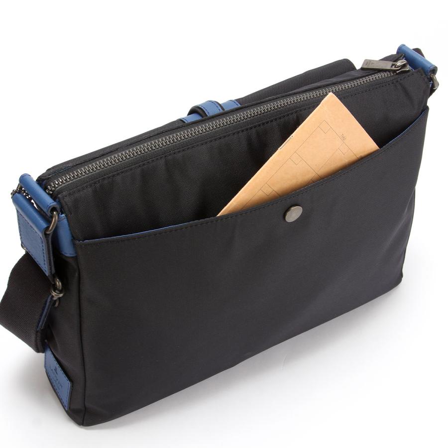 最大50% 1/5限定 ランバンオンブルー ショルダーバッグ メンズ ブランド 軽量 日本製 横型 薄型 薄マチ スリム 斜めがけ A4 ドロップ LANVIN en Bleu 588112 | LANVIN en Bleu | 15