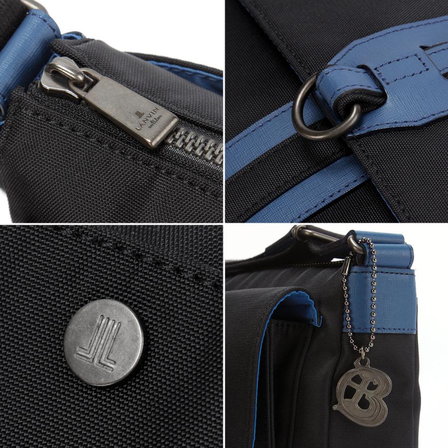 最大50% 1/5限定 ランバンオンブルー ショルダーバッグ メンズ ブランド 軽量 日本製 横型 薄型 薄マチ スリム 斜めがけ A4 ドロップ LANVIN en Bleu 588112 | LANVIN en Bleu | 16
