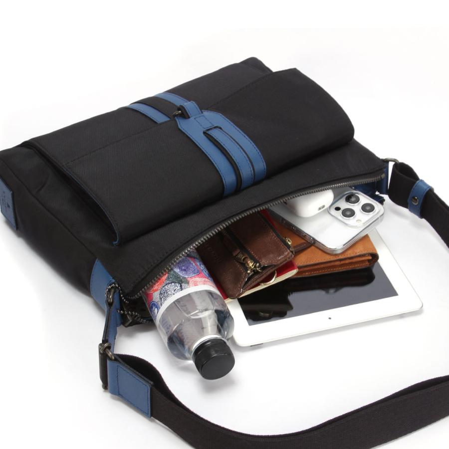 最大50% 1/5限定 ランバンオンブルー ショルダーバッグ メンズ ブランド 軽量 日本製 横型 薄型 薄マチ スリム 斜めがけ A4 ドロップ LANVIN en Bleu 588112 | LANVIN en Bleu | 09