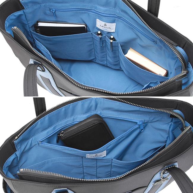 最大51% 1/4限定 ランバンオンブルー トートバッグ メンズ レディース 軽量 大容量 大きめ 撥水 日本製 薄型 スリム ファスナー付き LANVIN en Bleu 588711 | LANVIN en Bleu | 11