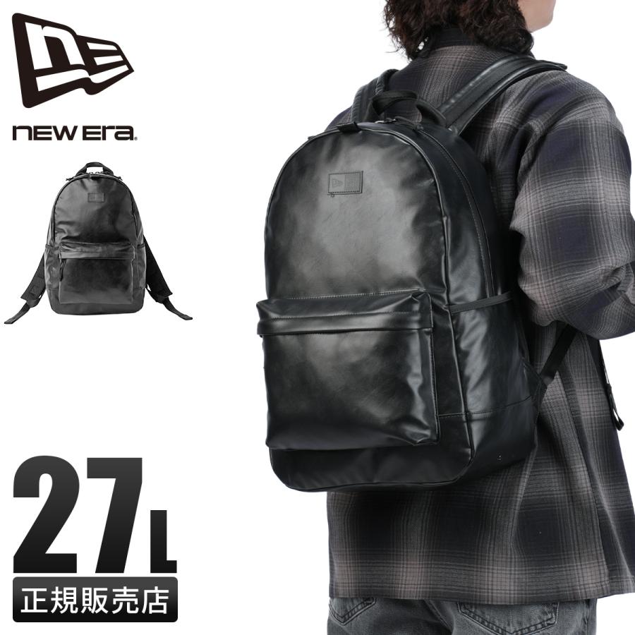最大41% 2/25限定 NEW ERA ニューエラ リュック ライトパック シンセティックレザー ブラック メンズ レディース ブランド 軽量 大容量 通学 通勤 27L 14750898 | NEW ERA