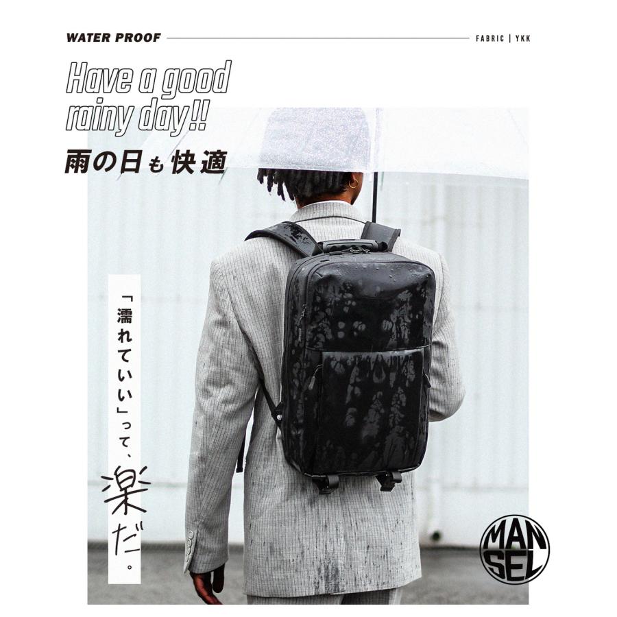 最大42% 5/24限定 マンセル ビジネスリュック リュック メンズ 防水 小さめ ブランド A4 50代 MANSEL 0001の画像