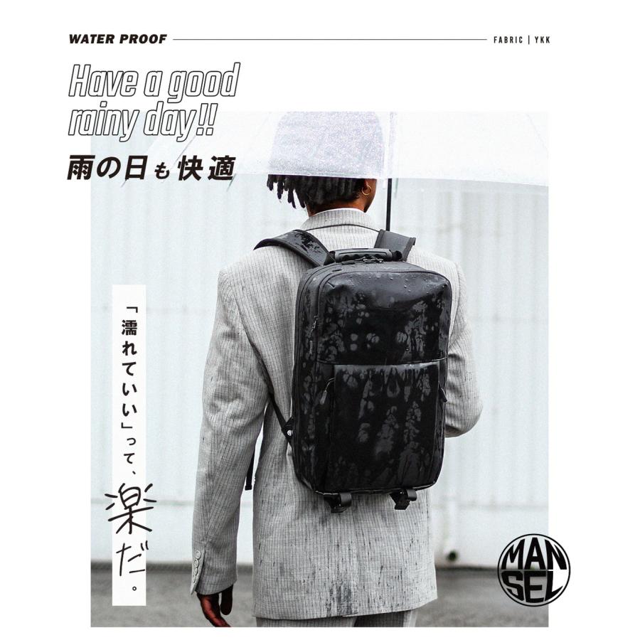 最大42% 9/15限定 マンセル ビジネスリュック リュック メンズ 防水 小さめ ブランド A4 50代 MANSEL 0001 | MAN-SEL | 04