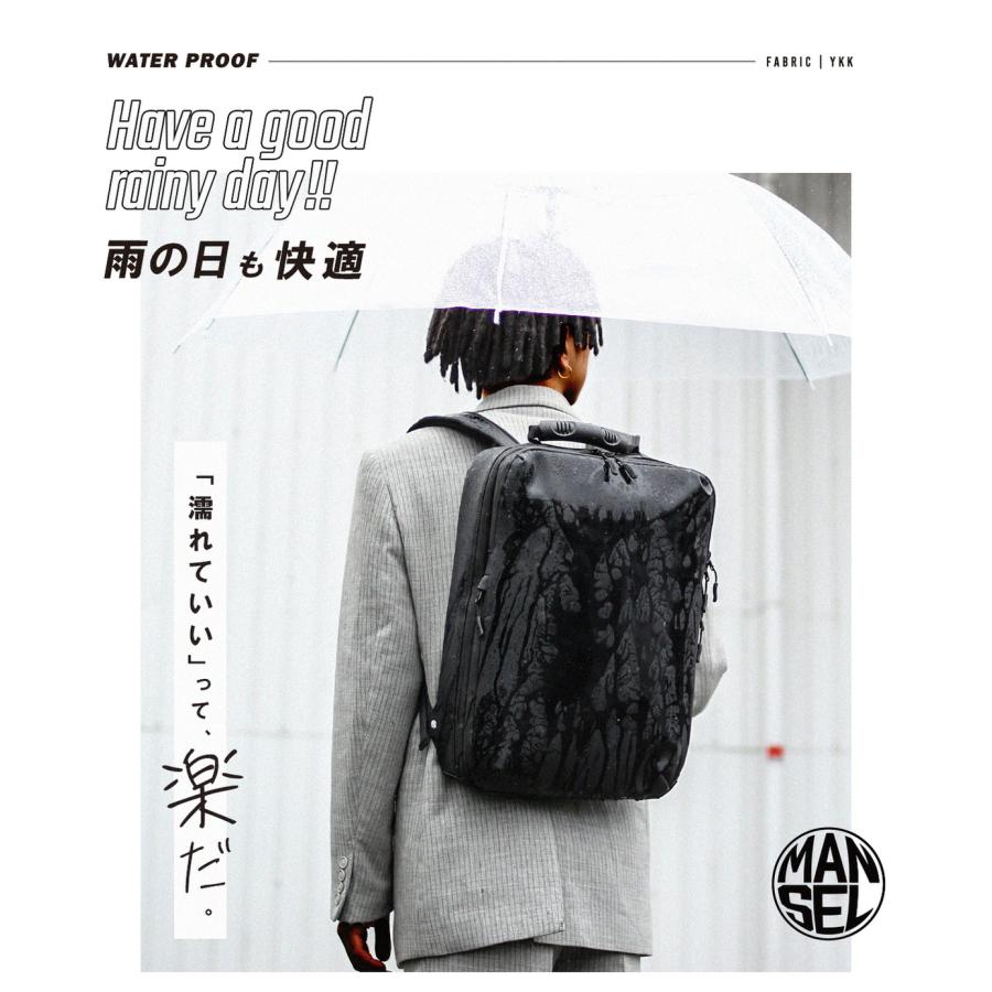 最大42% 9/15限定 マンセル ビジネスリュック リュック メンズ 防水 薄型 ブランド A4 B4 50代 MANSEL 0003 | MAN-SEL | 04