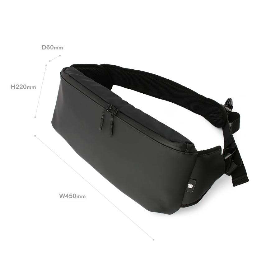 最大50% 2/15限定 マンセル ボディバッグ メンズ 防水 大容量 大きめ 薄型 薄い ウエストバッグ ブランド MANSEL 0004 | MAN-SEL | 09