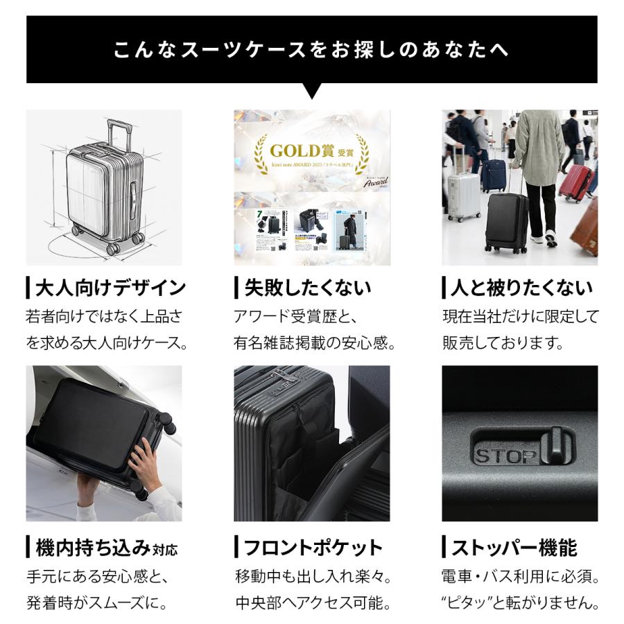 最大41% 4/25限定 マンセル スーツケース 機内持ち込み Sサイズ 2泊3日 フロントオープン ストッパー付き ブランド キャリーケース 軽量 mansel 0010 | MAN-SEL | 07
