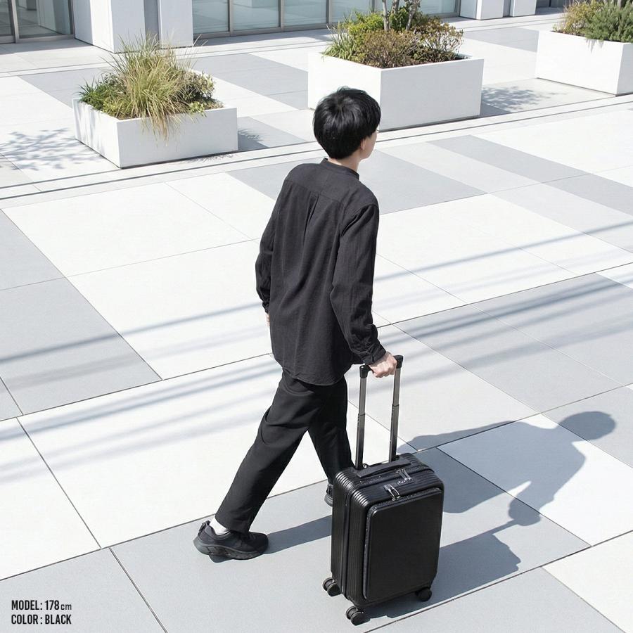 最大42% 3/8限定 マンセル スーツケース 機内持ち込み Sサイズ 2泊3日 3泊4日 フロントオープン ストッパー付き ブランド キャリーケース 軽量 mansel 0010 | MAN-SEL | 09