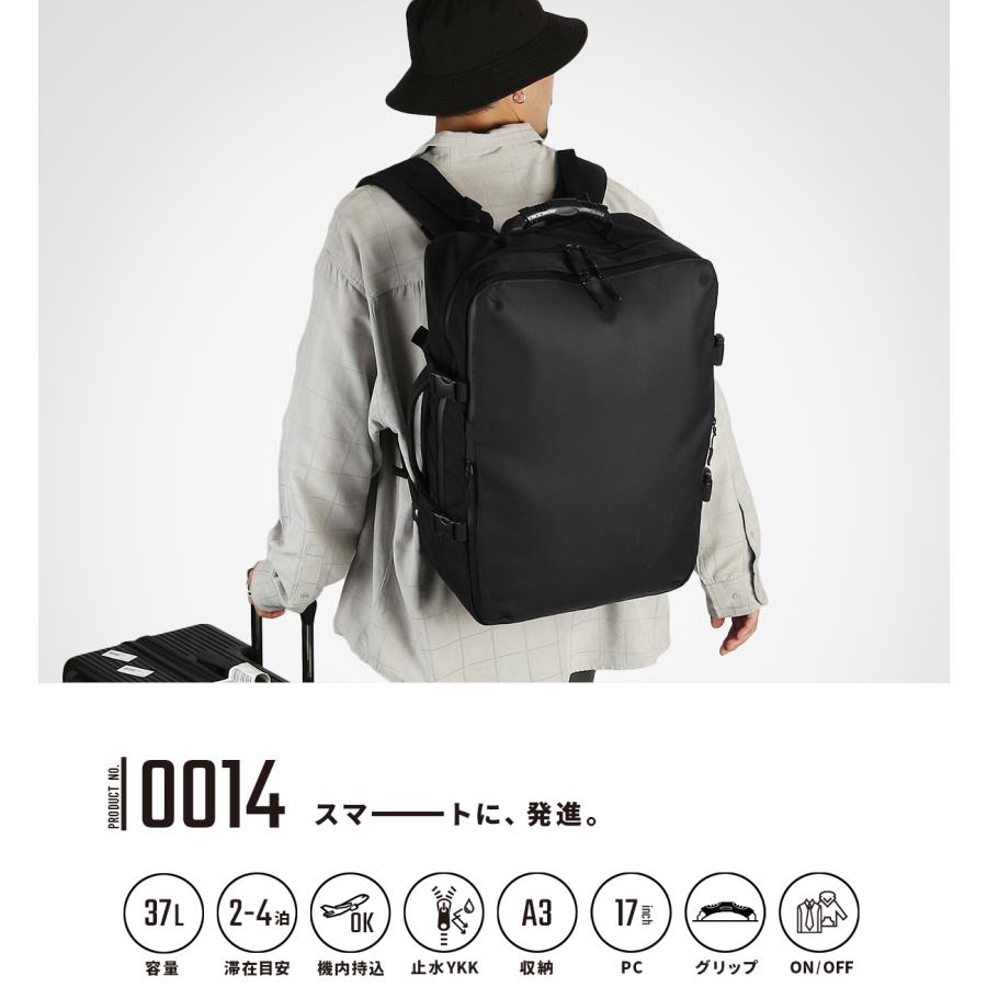 最大50% 1/5限定 マンセル リュック 37L 機内持ち込み 大容量 大型 旅行 出張 通勤 2泊3日 メンズ トラベルリュック バックパック ブランド mansel 0014 | MAN-SEL | 03