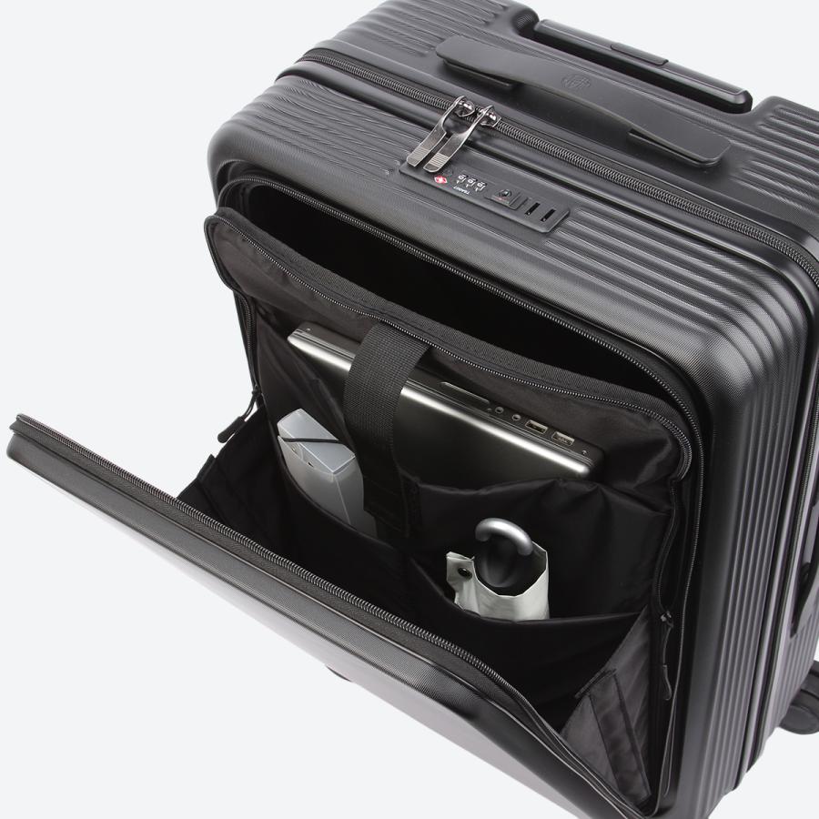 最大50% 1/8限定 マンセル スーツケース M 55L フロントオープン ストッパー付き 軽量 前開き ブランド キャリーケース Mサイズ mansel 0015 | MAN-SEL | 11