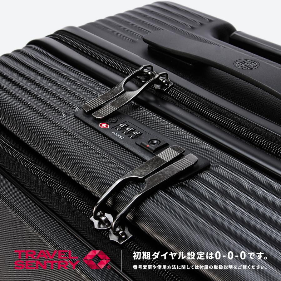 最大43% 9/14まで マンセル スーツケース M 55L フロントオープン ストッパー付き 軽量 前開き ブランド キャリーケース Mサイズ mansel 0015 | MAN-SEL | 19