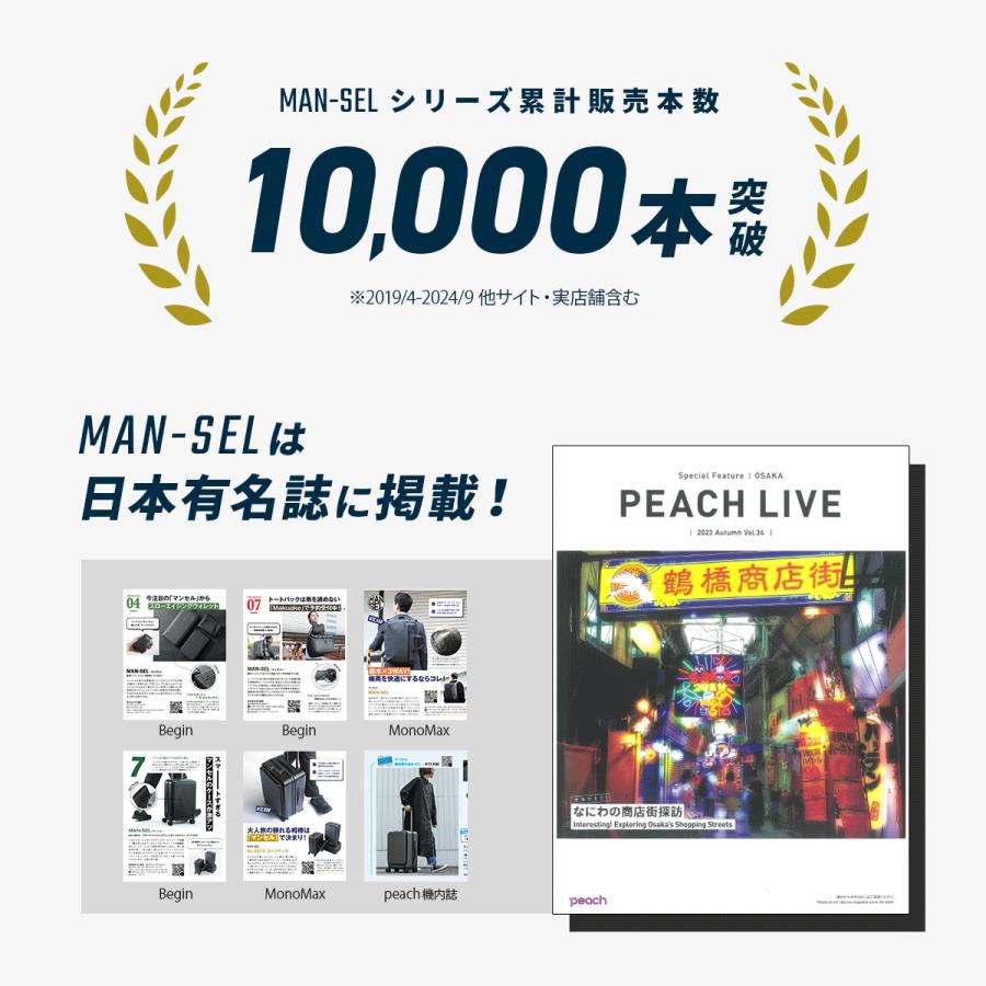 最大50% 1/8限定 マンセル スーツケース M 55L フロントオープン ストッパー付き 軽量 前開き ブランド キャリーケース Mサイズ mansel 0015 | MAN-SEL | 04