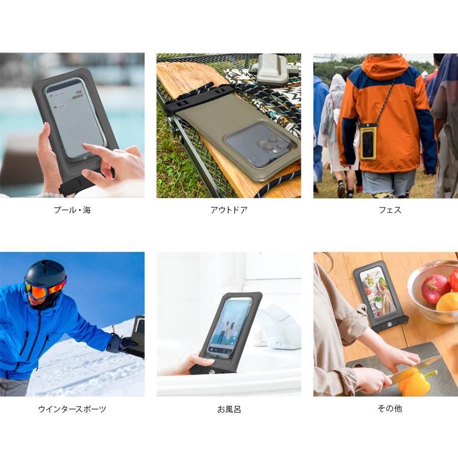 最大41% 2/15限定 マンセル 防水ケース 防水ポーチ 水中撮影 海 プール アウトドア スマホ スマートフォン ショルダー 完全防水 iphone android mansel 0018 | MAN-SEL | 08