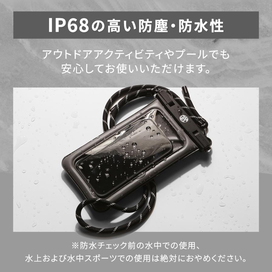 最大46% 1/8限定 マンセル 防水ケース 防水ポーチ 水中撮影 海 プール アウトドア スマホ スマートフォン ショルダー 完全防水 iphone android mansel 0018 | MAN-SEL | 10