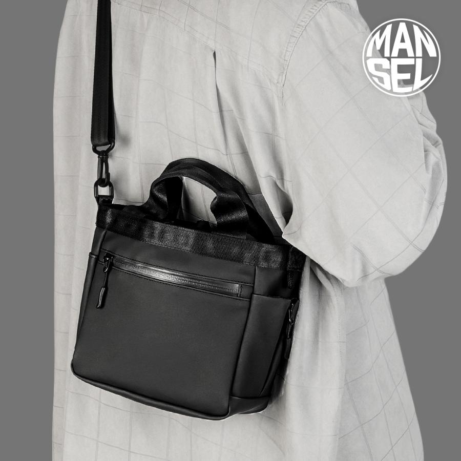 最大50% 9/3限定 マンセル トートバッグ ミニトートバッグ メンズ レディース ブランド ミニ 小さめ 軽い 軽量 黒 ブラック ショルダー 2WAY mansel 0022 | MAN-SEL