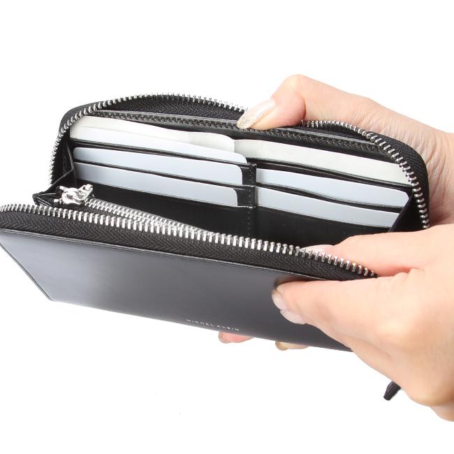 最大51% 3/20限定 ミッシェルクラン 財布 レディース メンズ 長財布 大容量 本革 レザー ラウンドファスナー ブランド エボリュエ MICHEL KLEIN MK205 在庫限り | MICHEL KLEIN | 10