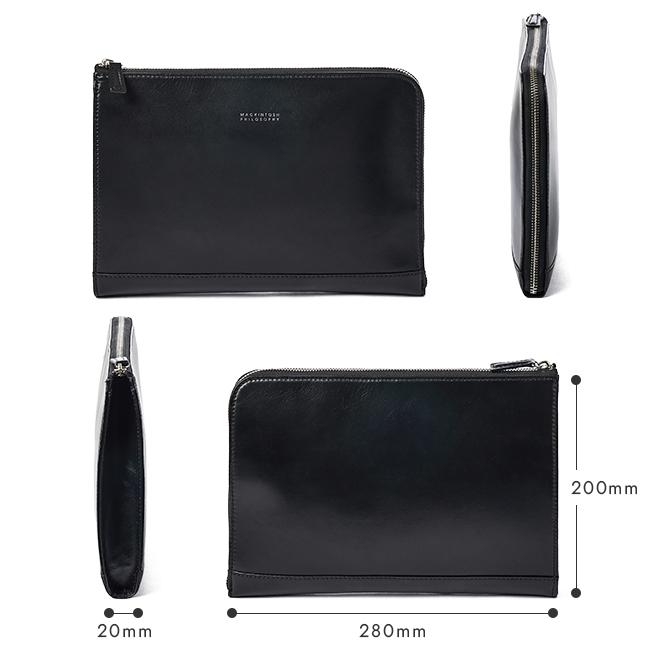 【超美品】 MACKINTOSH ブラック フラグメントケース セカンドバック MACKINTOSH PHILOSOPHY（マッキントッシュフィロソフィー） 最大42% 12