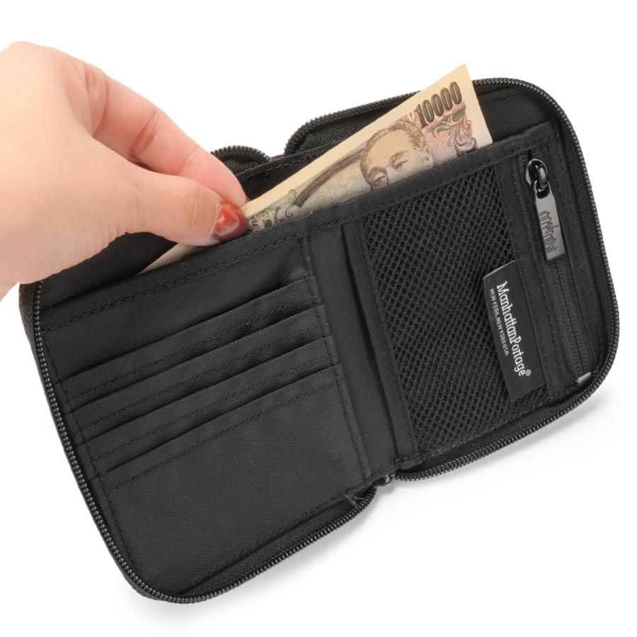 最大42% 8/14限定 マンハッタンポーテージ ブラックレーベル 財布 二つ折り財布 ラウンドファスナー Manhattan Portage BLACK LABEL MP1037VGLBL | Manhattan Portage BLACK LABEL | 10