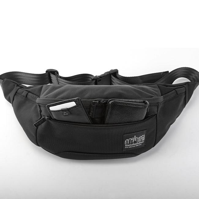 未使用✨マンハッタンポーテージ ブラックレーベル ウエストバッグ 黒 OCEAN PKWY WAIST BAG | Manhattan Portage BLACK LABEL