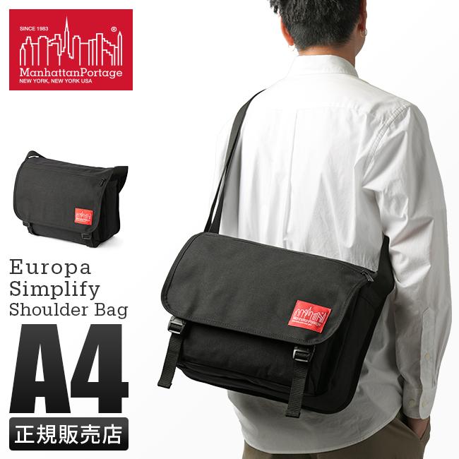 マンハッタンポーテージ ショルダーバッグ Manhattan Portage メンズ レディース A4 大きめ メッセンジャーバッグ ブランド 斜めがけ 大人 おすすめ おしゃれ 人気 大容量 Europa Simplify Shoulder Bag MP1439S Manhattan Portage（マンハッタンポーテージ） 最大51% 1/11限定