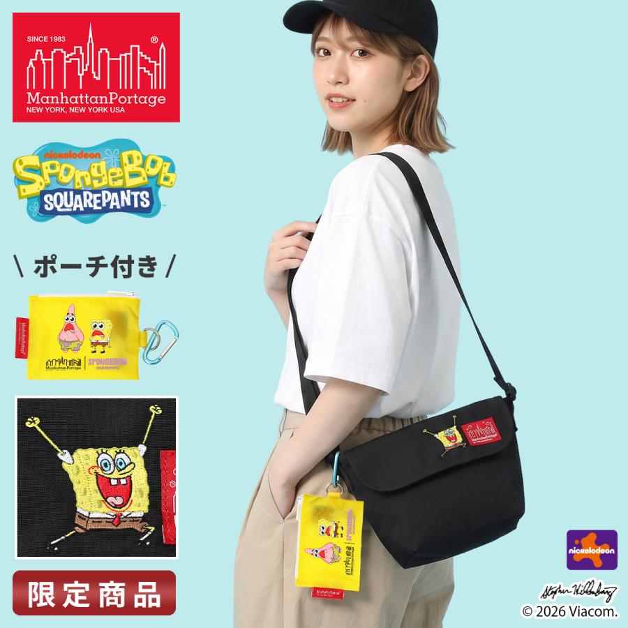 最大50% 10/2限定 マンハッタンポーテージ スポンジ・ボブ ショルダーバッグ メッセンジャーバッグ ブランド Manhattan Portage SpongeBob MP1603BPDMGNTSB | Manhattan Portage