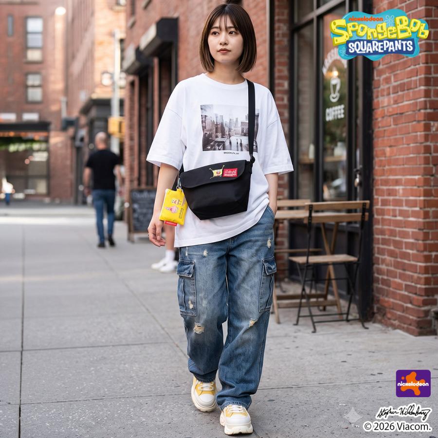 最大50% 10/2限定 マンハッタンポーテージ スポンジ・ボブ ショルダーバッグ メッセンジャーバッグ ブランド Manhattan Portage SpongeBob MP1603BPDMGNTSB | Manhattan Portage | 04