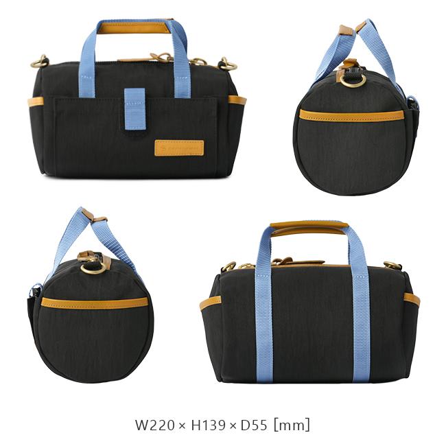 良品✨ マスターピース ミニボストン ハンドバッグ ブラック オールレザー マルコビアンチーニ MARCO BIANCHINI Wジップ2WAYレザーミニボストン