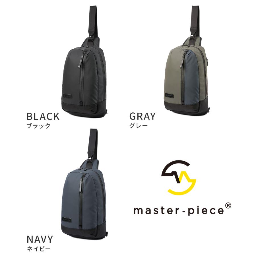 【極美品】マスターピースslick スリングバッグ ボディバッグ　ネイビー master-piece マスターピース ボディバッグ バッグ スリング