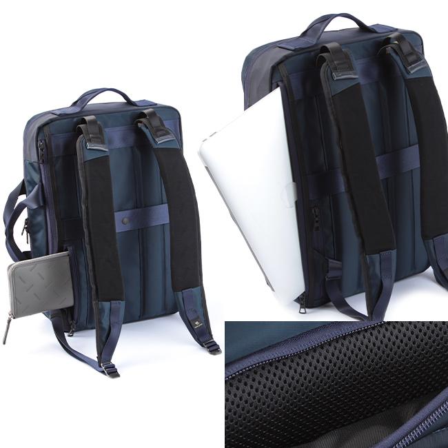 【美品】master-piece マスターピース デンシティ　ビジネス　ネイビー master-piece（マスターピース） リュック サック master-piece 2WAY