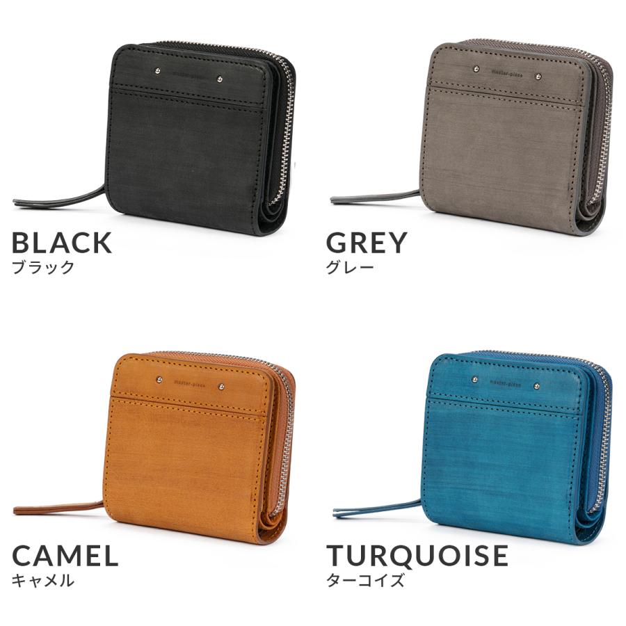 最大51% 2/17まで マスターピース 二つ折り財布 ミニ財布 メンズ ブランド レザー 本革 日本製 ラウンドファスナー サンド master-piece Sand 04282 | master-piece | 06