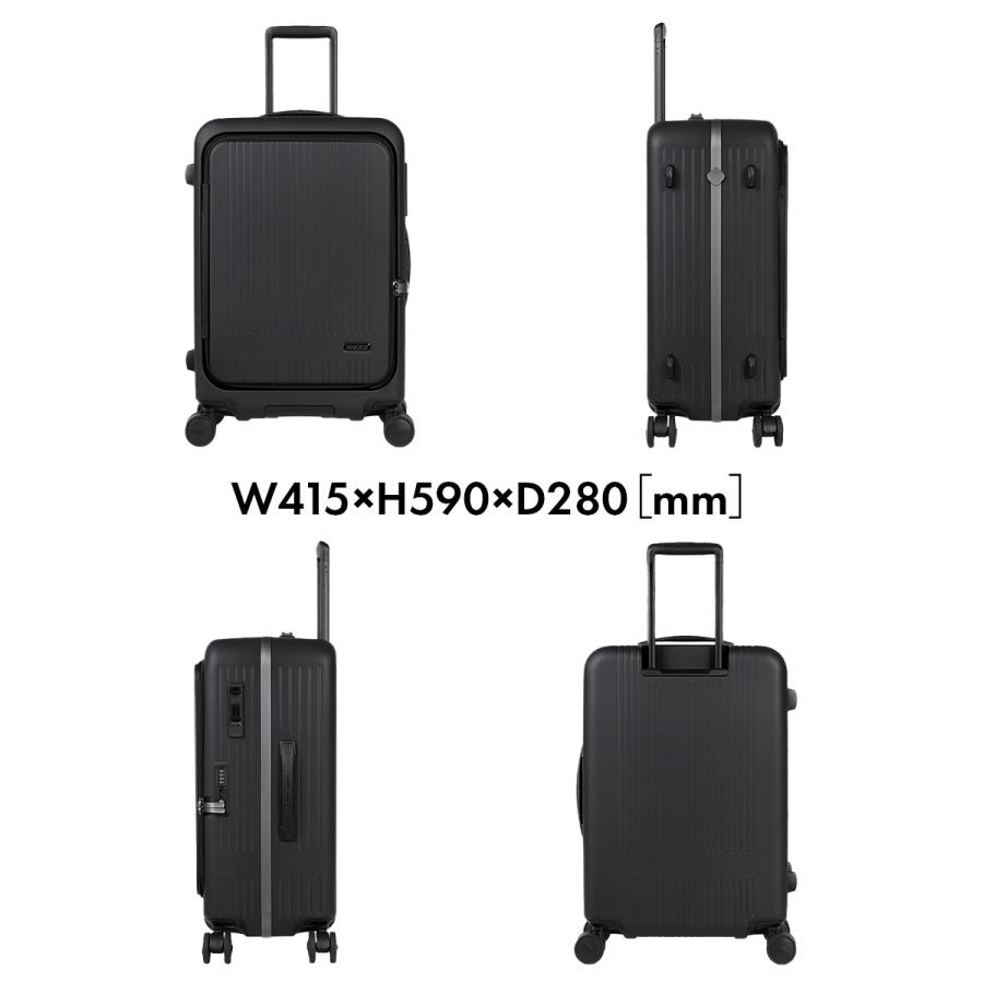 アジアラゲージ マックスボックス スーツケース Mサイズ 65L フロント