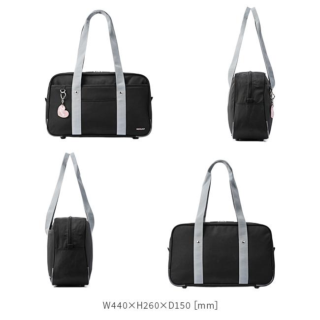 最大42% 3/29限定 ナイスクラップ スクールバッグ スクバ ナイロン 女子 女子高生 高校生 中学生 通学 黒 紺 バッグ カバン かわいい A4 NICE CLAUP NC377 | NICE CLAUP | 05