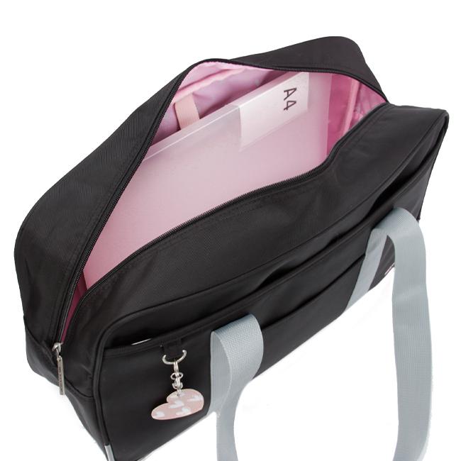 最大42% 2/8限定 ナイスクラップ スクールバッグ スクバ ナイロン 女子 女子高生 高校生 中学生 通学 黒 紺 バッグ カバン かわいい A4 NICE CLAUP NC377 | NICE CLAUP | 09