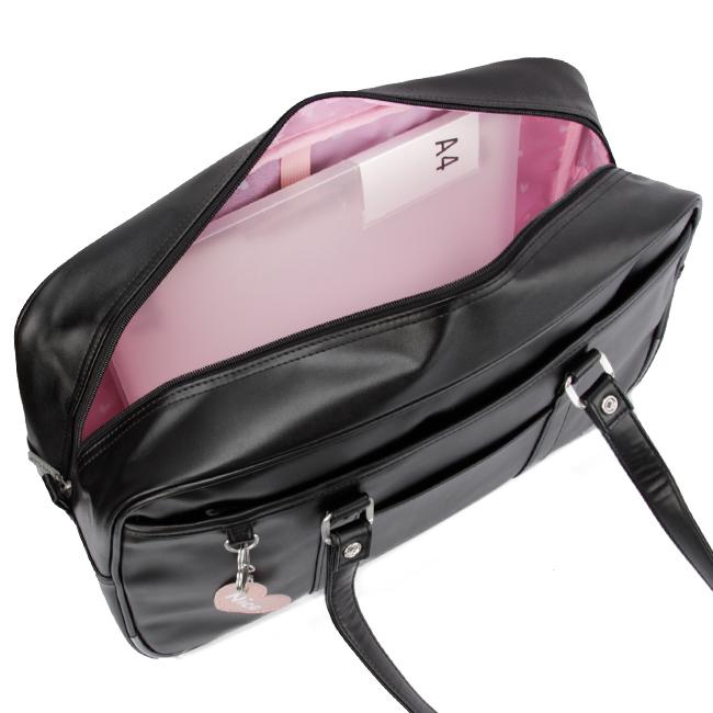 最大42% 2/8限定 ナイスクラップ スクールバッグ スクバ 合皮 女子 女子高生 高校生 中学生 通学 黒 茶色 ブラック ブラウン かわいい NICE CLAUP NC378 | NICE CLAUP | 12