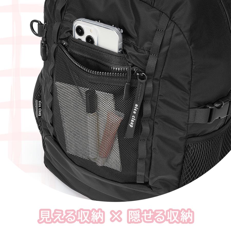 最大42% 3/29限定 2026モデル ナイスクラップ リュック 34L 通学 女子 女子高生 高校生 中学生 スクールリュック スクールバッグ ニュイ NICE CLAUP NC414 | NICE CLAUP | 10