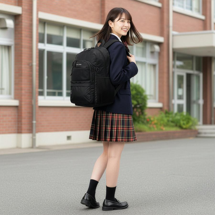最大42% 3/29限定 2026モデル ナイスクラップ リュック 32L 通学 女子 女子高生 高校生 中学生 軽量 スクールリュック スクールバッグ ニュイ NICE CLAUP NC415 | NICE CLAUP | 06