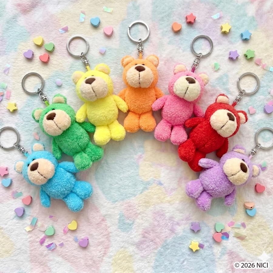 最大41% 9/6限定 NICI ニキ リ・カラーベア 40周年 キーホルダー キーリング キーチャーム ぬいぐるみ かわいい レディース ブランド 10cm NICI Bean Bags | nici | 18