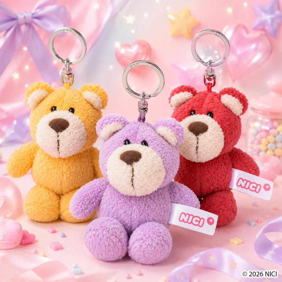 最大41% 9/6限定 NICI ニキ リ・カラーベア 40周年 キーホルダー キーリング キーチャーム ぬいぐるみ かわいい レディース ブランド 10cm NICI Bean Bags | nici | 20