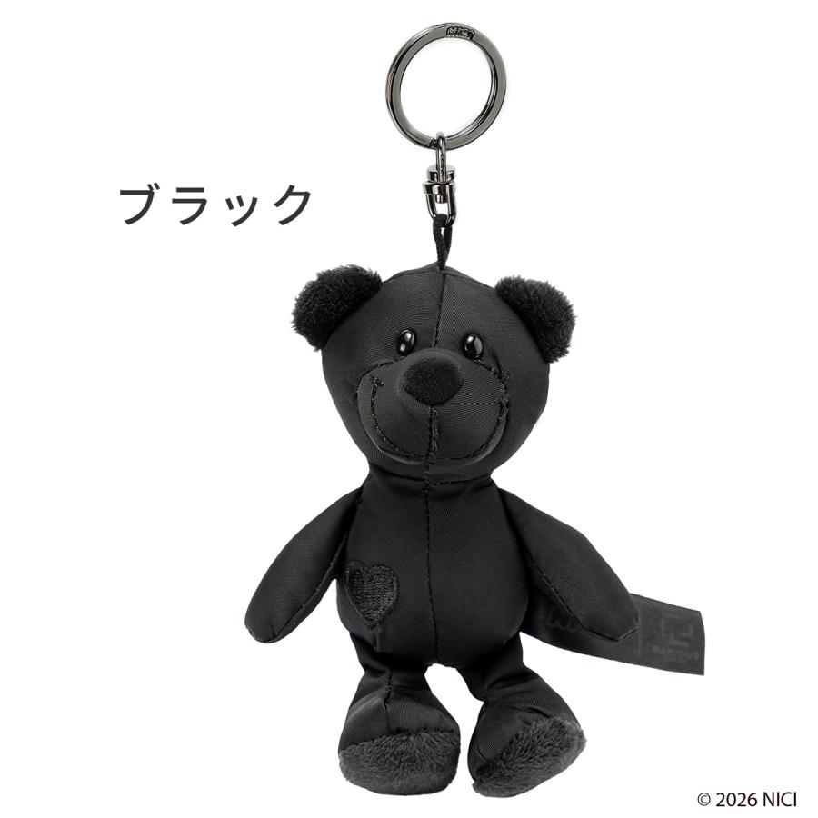 デニムリメイクキーホルダー＊バッグチャーム＊編みぐるみ(ブラック) nici（ニキ） × RAMIDUS × ラミダス ラブベア キーリング キーホルダー