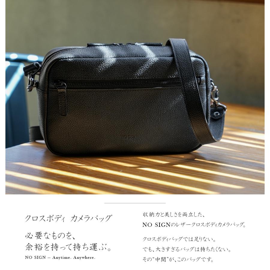 ノーサイン カメラバッグ ショルダーバッグ 本革 和牛JB 軽量 軽い しなやか 日本製 メンズ レディース ブランド NO SIGN NSE25-005 | ブランド登録なし | 07