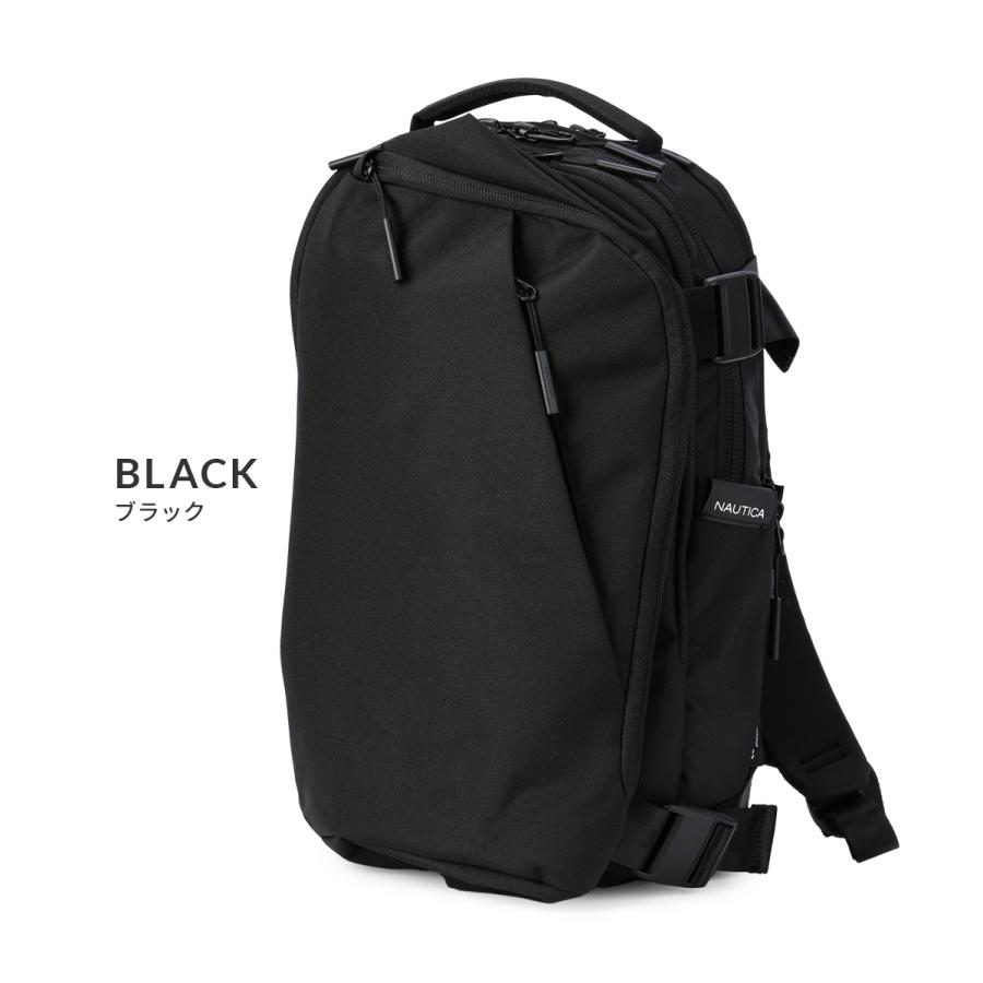 NAUTICA ブラック リュック ノーティカ NAUTICA リュック ビジネスリュック メンズ 黒 シンプル 撥