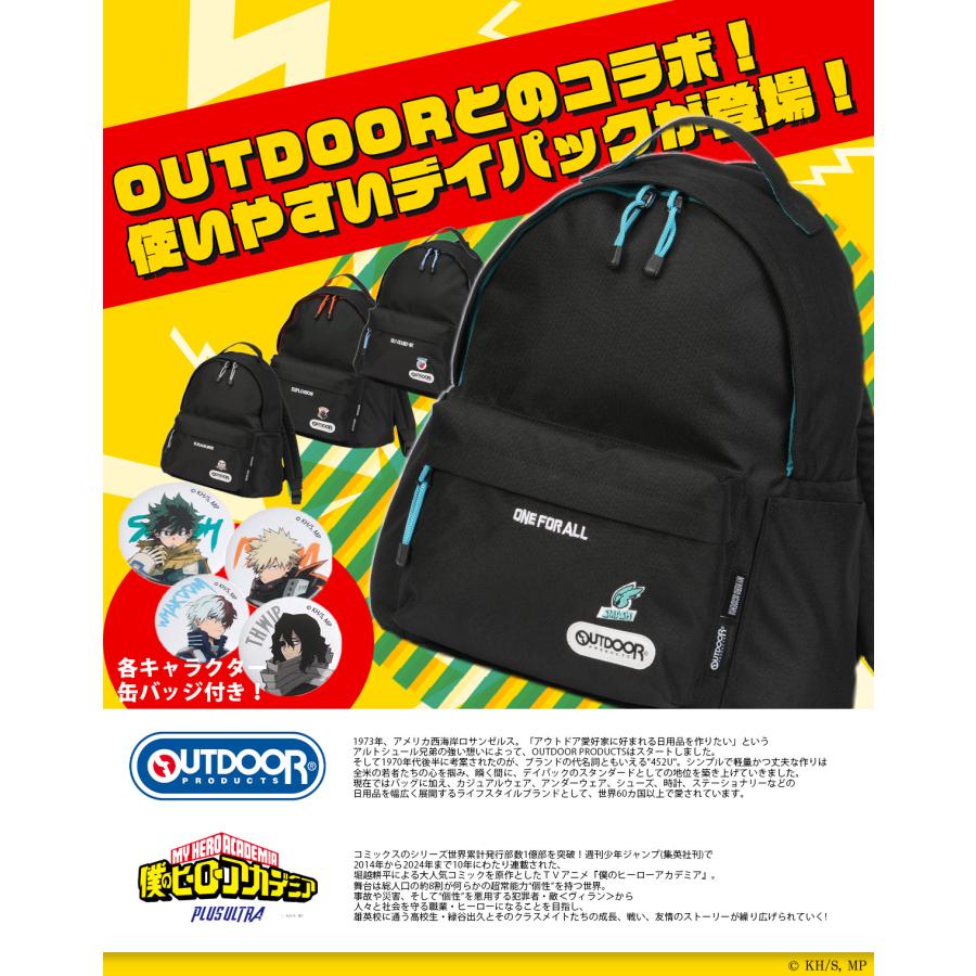 アウトドアプロダクツ 僕のヒーローアカデミア リュック メンズ レディース ブランド 軽量 通学 20L A4 缶バッチ付き OUTDOOR PRODUCTS ODHA04 | OUTDOOR PRODUCTS | 05
