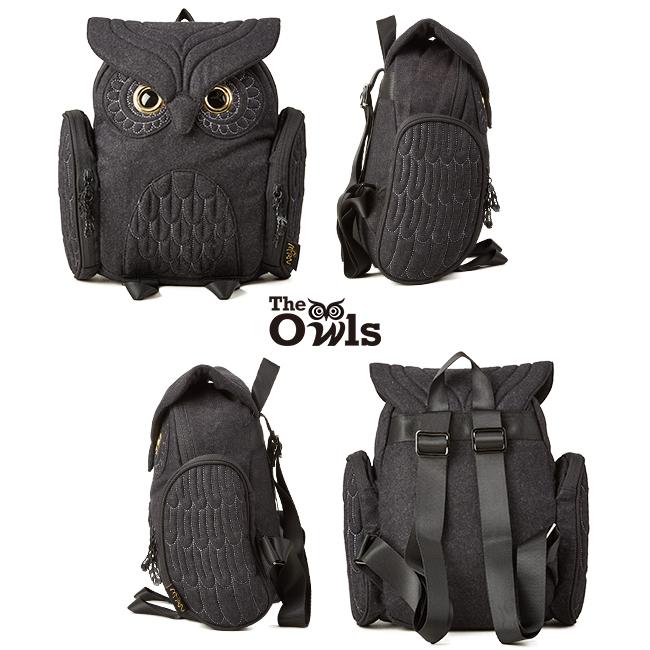 【激レア！未使用級】morn creations フクロウ リュック 1069 MORN CREATIONS ミミズクバックパックLサイズ OW-111 BLK