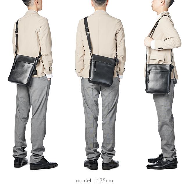 最大53% 2/27から ピーアイディー p.i.d ショルダーバッグ メンズ コンパクト レザー 本革 軽量 縦型 撥水 斜めがけ エクリール PID ecrire paz103 | P.I.D | 08