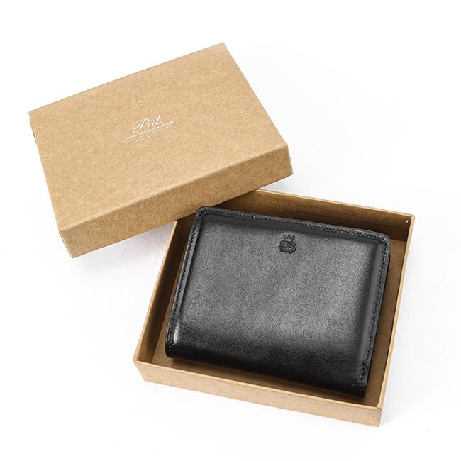 未使用✨ペッレモルビダ　限定オールブラック コンパクトウォレット 折り財布　本革 P.I.D 最大46% 10/24から ピーアイディー 財布 メンズ 二つ折り