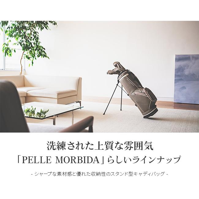 F06100 新品 ペッレモルビダ キャディバッグ TAUPE スタンドタイプ PELLE MORBIDA - Golfシリーズ 型押しPVC スタンド キャディ