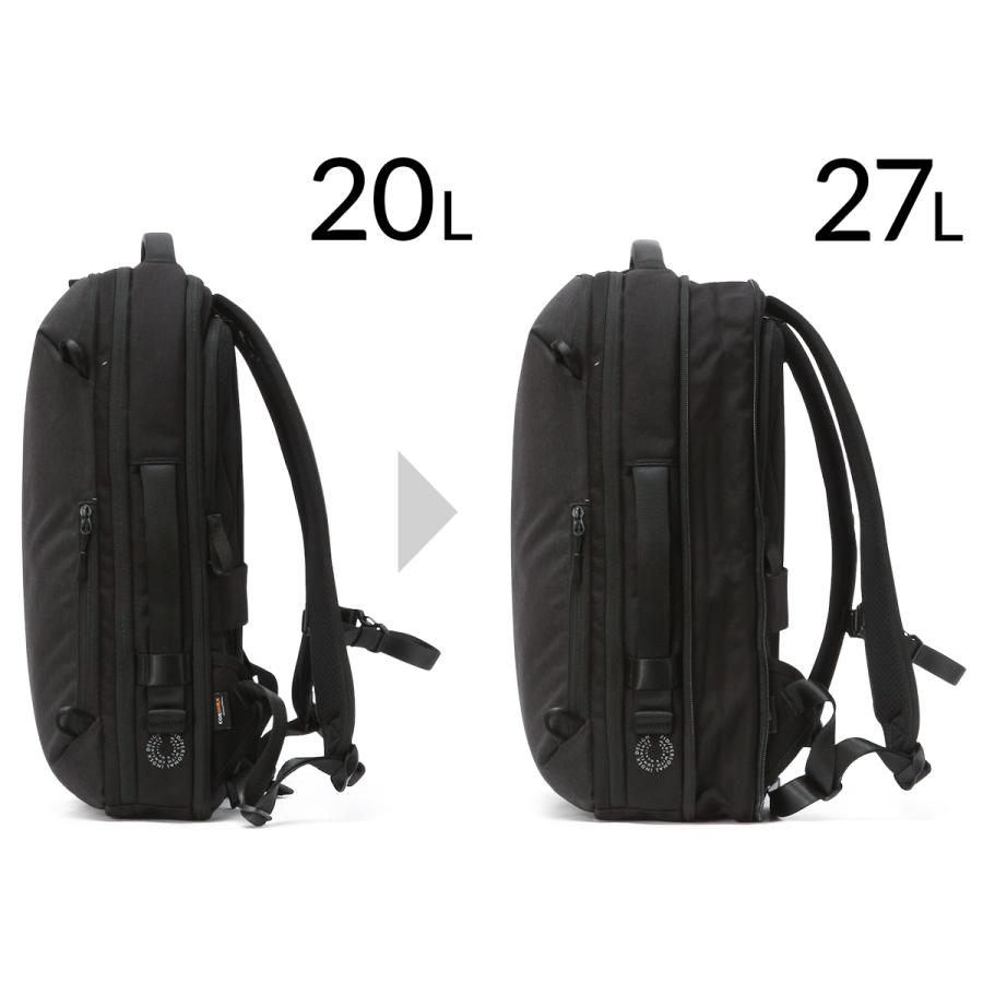 最大50% 1/8限定 p.i.d ピーアイディー ビジネスリュック メンズ ブランド 50代 40代 大容量 拡張 黒 通勤 A4 B4 20/27L ビジネスバッグ ファイロ PID PAU302 | P.I.D | 04