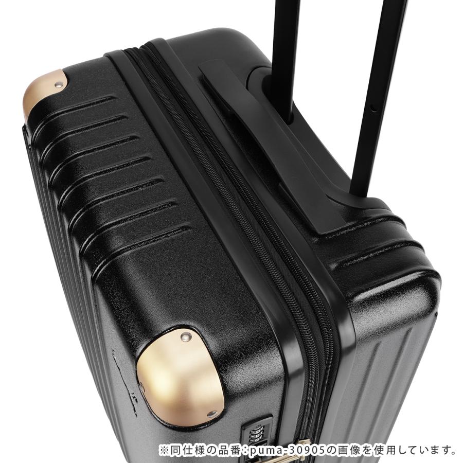 PUMA ブラック キャリーケース 中型 PUMA（プーマ） スーツケース Mサイズ 65L/74L 軽量 中型 拡張機能 4輪