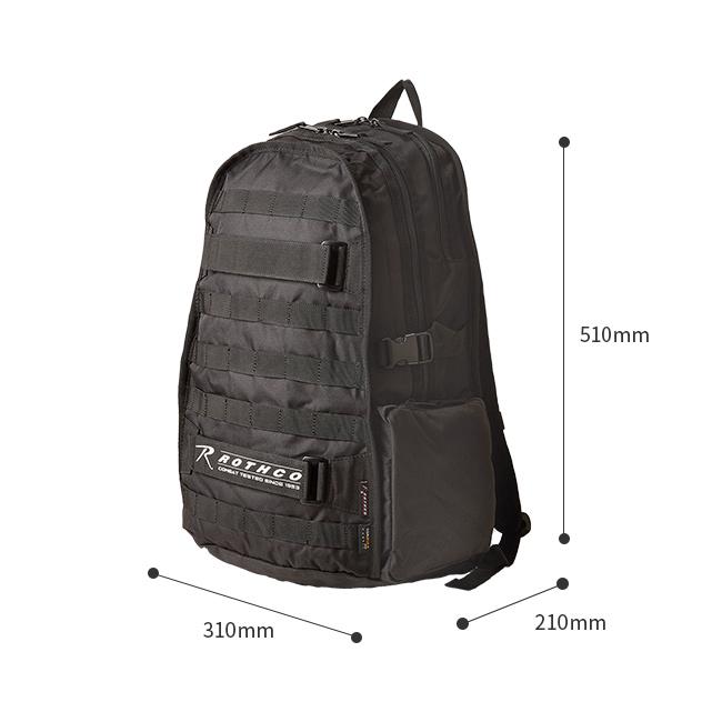 最大43% 12/28限定 ロスコ バッグ リュック 通学 23L 女子 男子 高校生 中学生 軽量 撥水 黒 小さめ ミニ コンパクト スクールバッグ ROTHCO 45002 | ROTHCO | 12