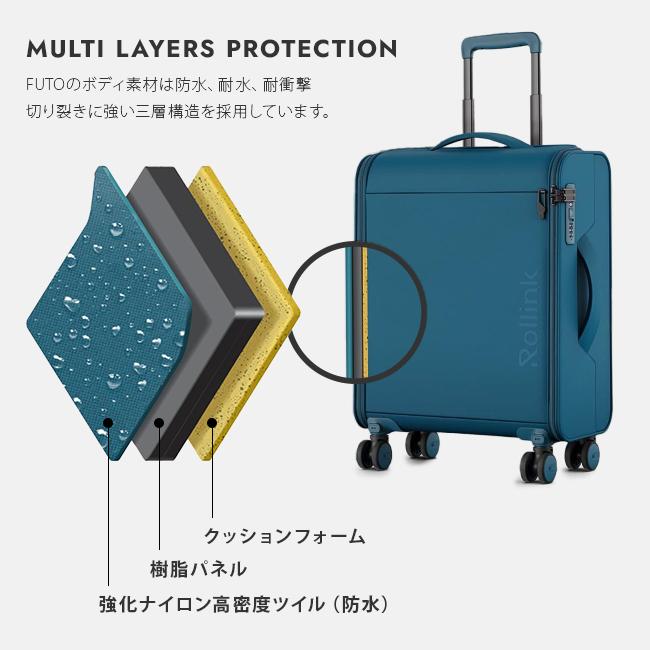 キャリーケース ローリンク スーツケース 55 cm 50826 40L 楽天市場】Rollink（ローリンク）FLEX フォーダブルスーツケース